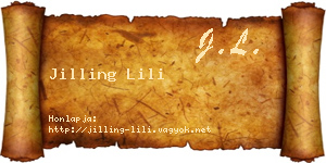 Jilling Lili névjegykártya