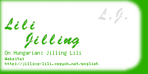 lili jilling business card